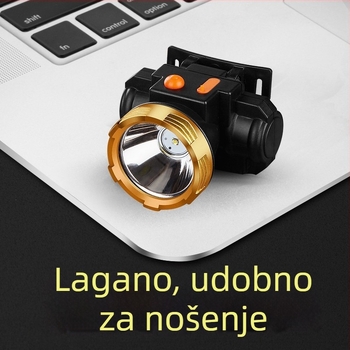 punjiva LED čelna lampica, 3W, 500mAh, domet 100–200 m, vodootporna