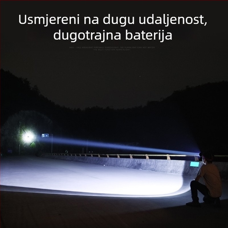 punjiva LED čelna lampica, 3W, 500mAh, domet 100–200 m, vodootporna