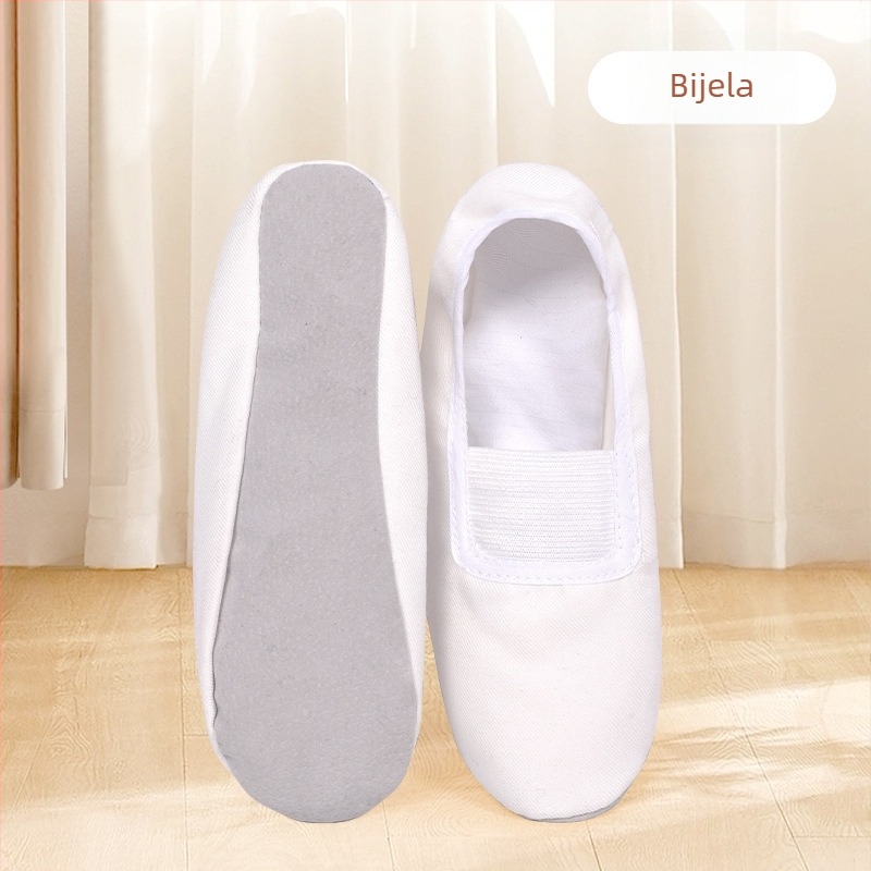 Gimnastične plesne cipele, kožna potplata, jednostruka debljina, unisex, za odrasle, za plesne sportove