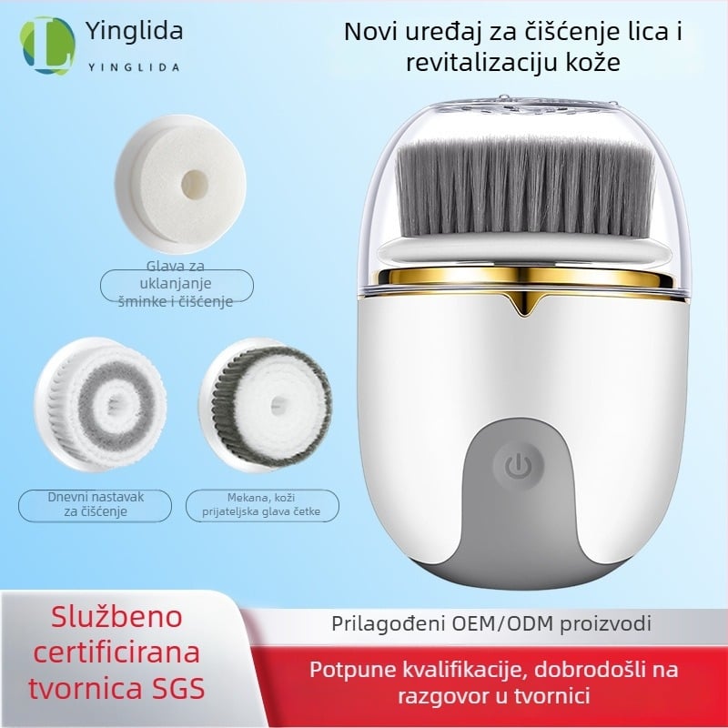 Električna četkica za čišćenje lica - vodootporna, punjiva, vibrirajuća, višefunkcijska (dugotrajna baterija)