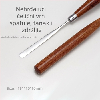 Japanski stil njege noktiju – alat za miješanje gel laka, drvena ručka, 1 kom, kratka ručka, ultra-tanki plosnati vrh, savitljiv