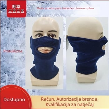 Maska za biciklizam od poliesterske tkanine, unisex, za jesenske i zimske aktivnosti na otvorenom, uključujući skijanje, marka Ji Hua 3535