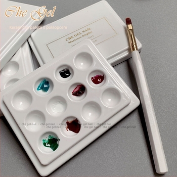 Che Gel paleta za nokte s poklopcem — keramička posuda za miješanje, 1 kom.