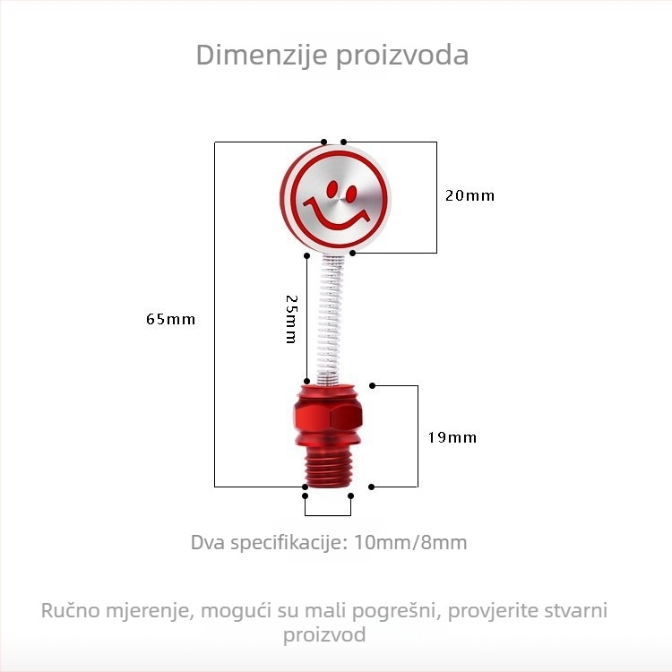 Mojiosaurus Šaraf s pokretnom glavom za univerzalni čep rupe retrovizora