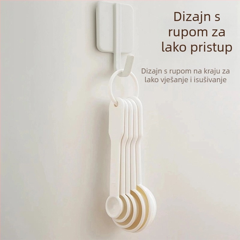 Petodjelni set mjernih žlica za kavu sa skalom — PP materijal, višestruka primjena u kuhinji