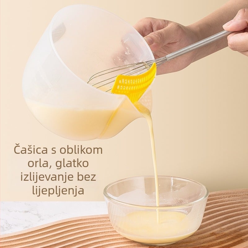 Mjerna šalica s kalibracijom – plastična kuhinjska mjerna šalica za pečenje, moderni minimalistički dizajn