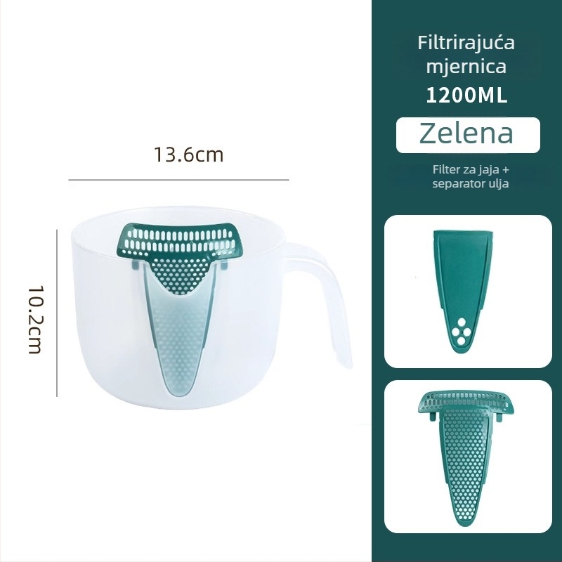 Mjerna šalica s kalibracijom – plastična kuhinjska mjerna šalica za pečenje, moderni minimalistički dizajn