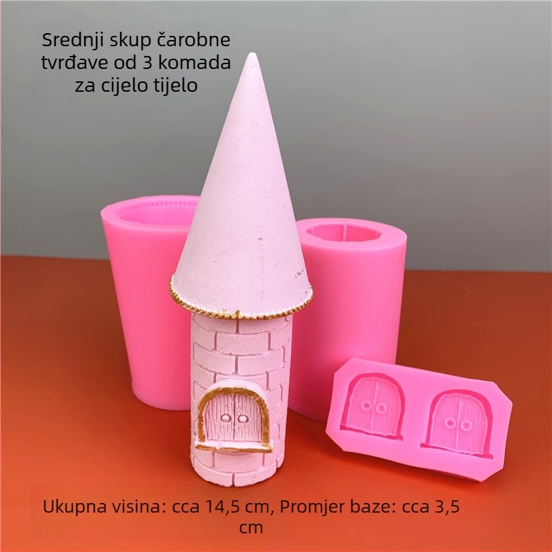 Silikonska forma za pečenje – 3D dvorac princeze, nepravilnog oblika, za dekoriranje čokolade i torti
