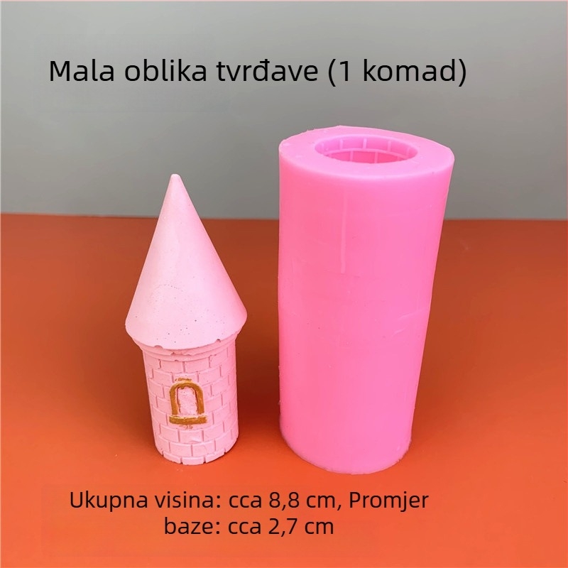 Silikonska forma za pečenje – 3D dvorac princeze, nepravilnog oblika, za dekoriranje čokolade i torti