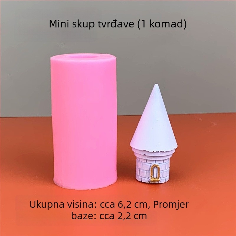 Silikonska forma za pečenje – 3D dvorac princeze, nepravilnog oblika, za dekoriranje čokolade i torti