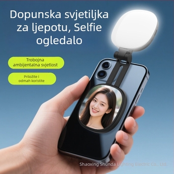 Magnetsko svjetlo za selfie za telefon – mini sklopiva prijenosna svjetiljka za snimanje i streaming, 3 boje topline, 5V/0,5A, ručno držanje, model SD-K04 Pocket Light