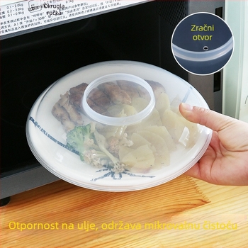 Poklopac za zdjelu od plastike, prehrambene kvalitete, izoliran, mikrovalna kompatibilnost, otporan na visoke temperature