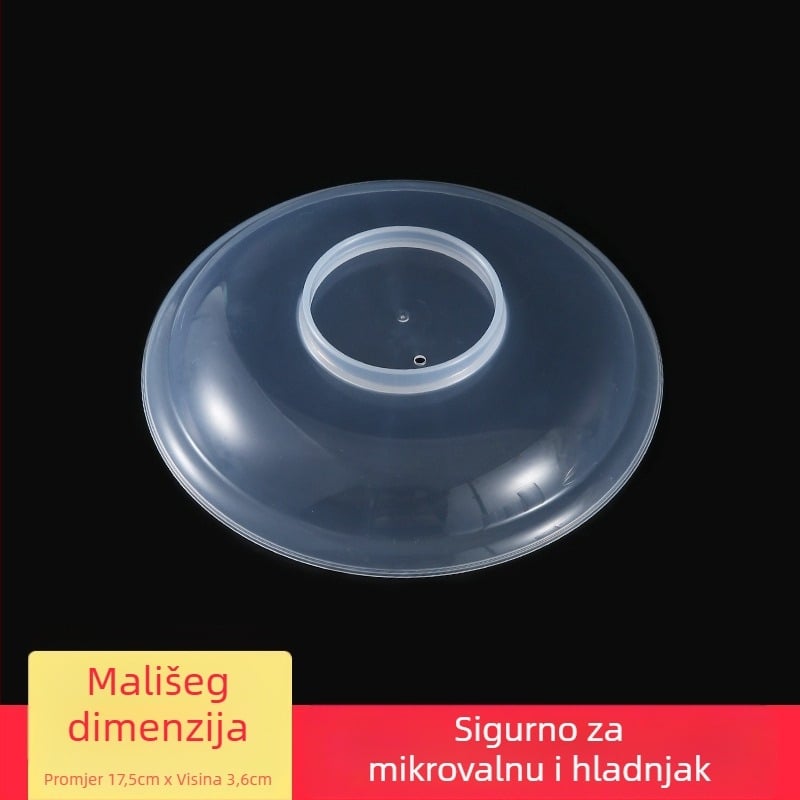 Poklopac za zdjelu od plastike, prehrambene kvalitete, izoliran, mikrovalna kompatibilnost, otporan na visoke temperature