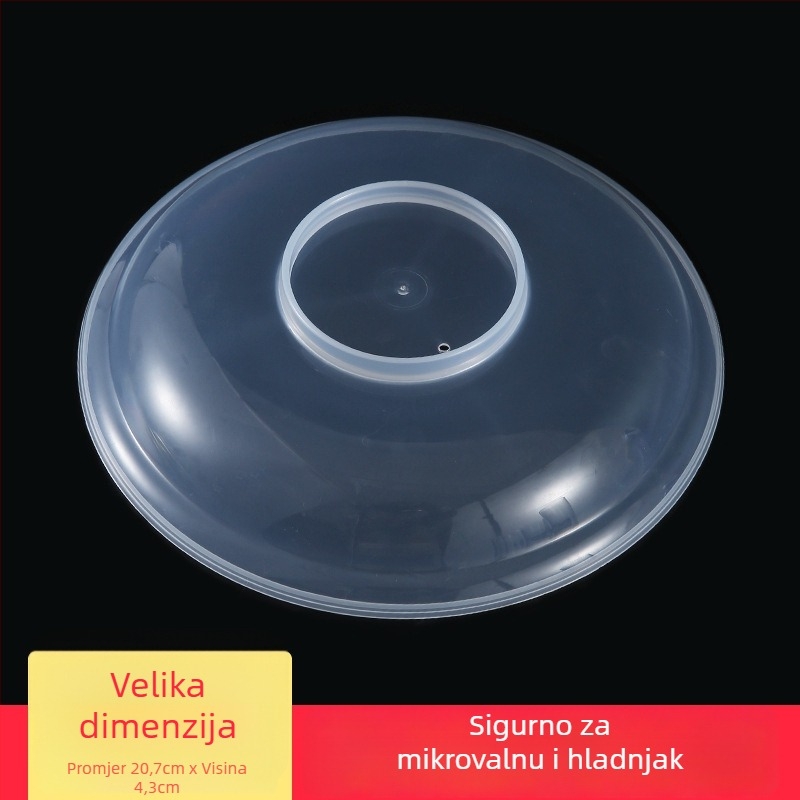 Poklopac za zdjelu od plastike, prehrambene kvalitete, izoliran, mikrovalna kompatibilnost, otporan na visoke temperature