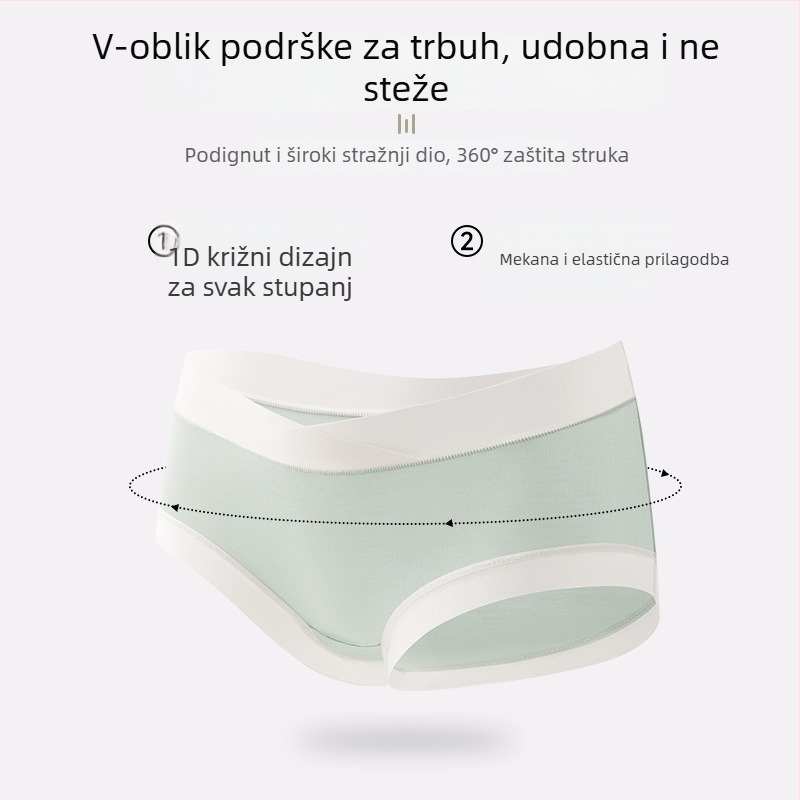 Trudničke gaćice od modala, niski struk, pamukova podstava u preklopu, prozračne i antibakterijske, podrška trbuhu