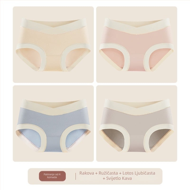 Trudničke gaćice od modala, niski struk, pamukova podstava u preklopu, prozračne i antibakterijske, podrška trbuhu