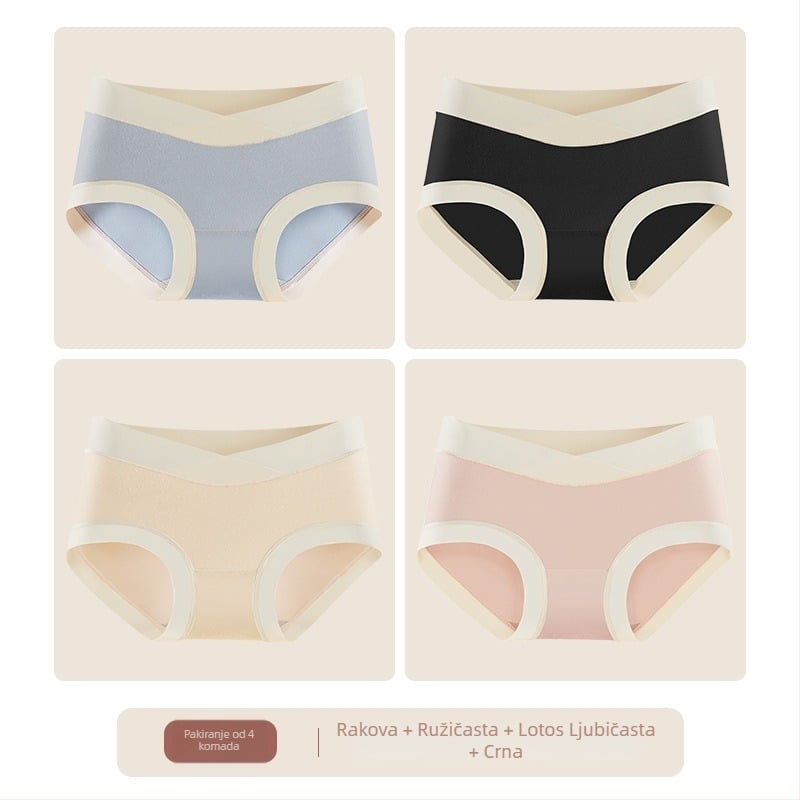 Trudničke gaćice od modala, niski struk, pamukova podstava u preklopu, prozračne i antibakterijske, podrška trbuhu