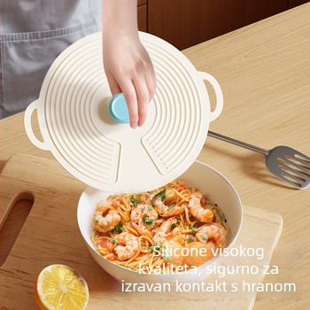 Silikonirani poklopac za hranu – očuvanje svježine, višestruki veličine, zaštita od prskanja i prašine, brtveni poklopac za kuhinju i hladnjak