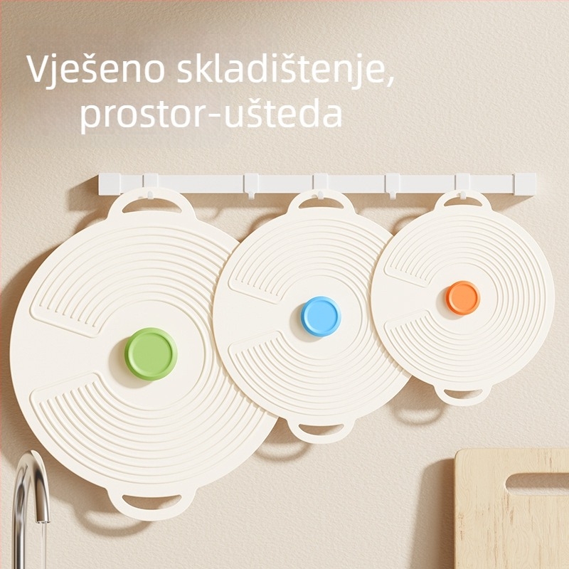 Silikonirani poklopac za hranu – očuvanje svježine, višestruki veličine, zaštita od prskanja i prašine, brtveni poklopac za kuhinju i hladnjak