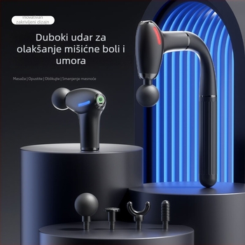 Masažer fascije za mišiće s 4 nastavka, 4 brzine, ugrađena baterija 1200–2000 mAh, trajanje 1–3 h, buka ispod 36 dB