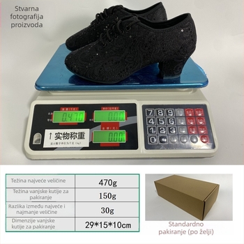 Plesne cipele – prozračni mrežasti gornji dio, lagane, upijaju znoj, gumeni potplat, pogodne za latino, moderni ples i balet