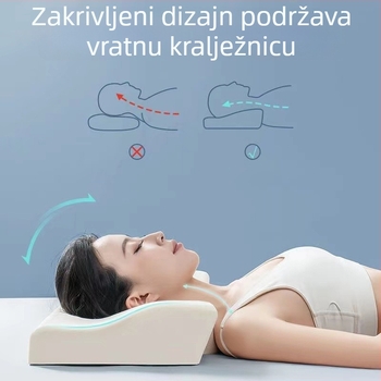 Lateksni jastuk u obliku leptira, prirodni lateks, sadržaj lateksa iznad 90%, pleteni jezgro, jednostavan stil