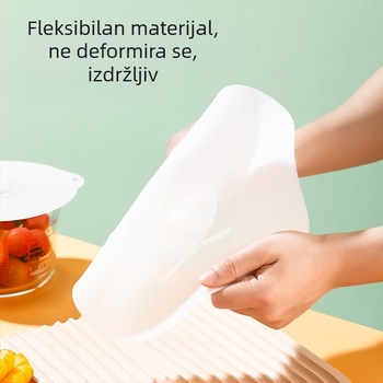 KOMEKI silikonski poklopac za zdjelu, japanski stil, hermetičan za očuvanje svježine, pogodna za mikrovalnu