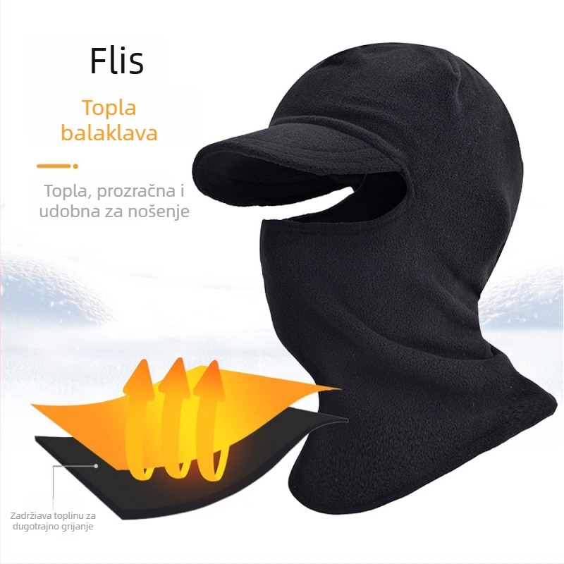 Maska za vožnju, polar fleece materijal, stil s rubom (Brim Style), prilagođena obrada, spremna za prekogranični izvoz