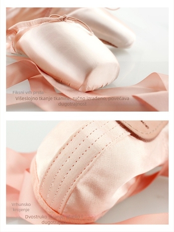 Lingyan baletanke - kvadratni nos, kožna potplata, ravnoteža i apsorpcija udara