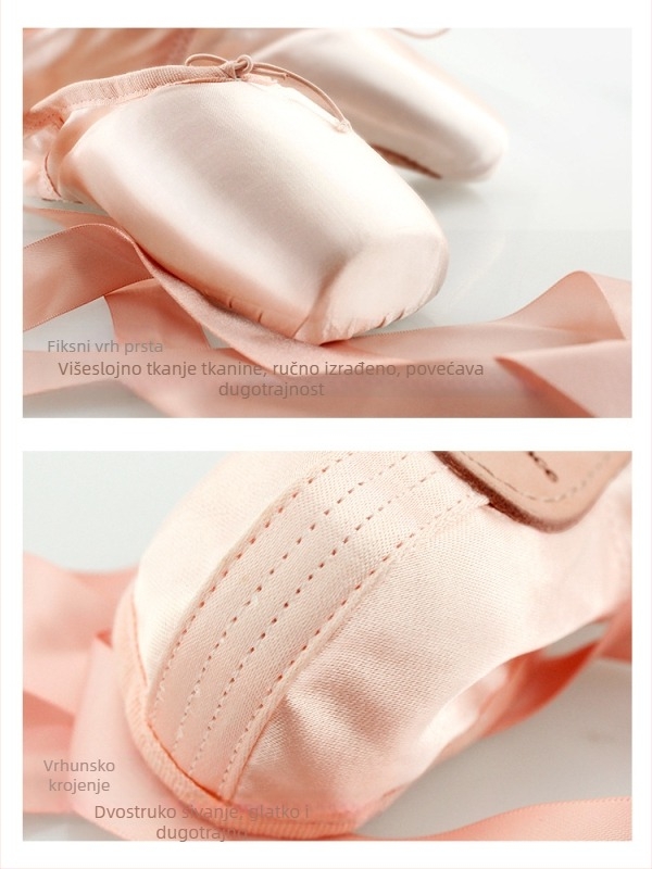 Lingyan baletanke - kvadratni nos, kožna potplata, ravnoteža i apsorpcija udara