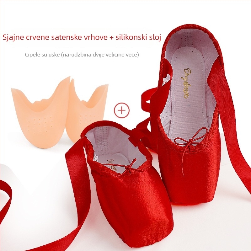 Lingyan baletanke - kvadratni nos, kožna potplata, ravnoteža i apsorpcija udara