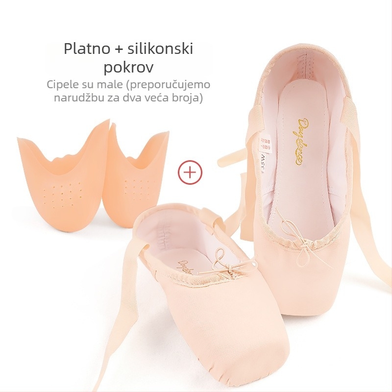 Lingyan baletanke - kvadratni nos, kožna potplata, ravnoteža i apsorpcija udara