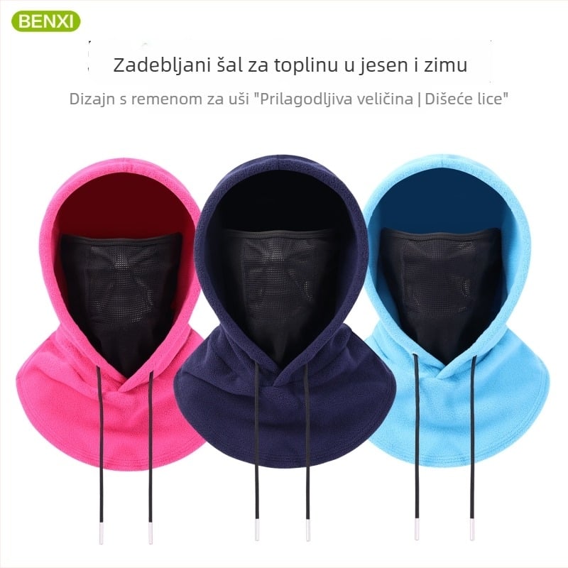Unisex skijaška maska s prozračnim mrežom, poliester materijal, brend Benshi