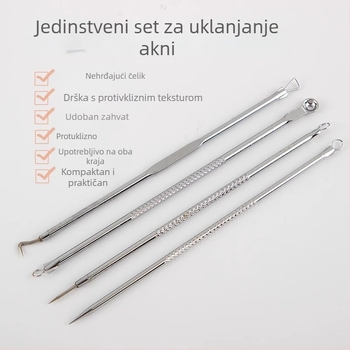 Nehrđajući čelični ekstraktor za mitesere, 4-dijelni set, model H091, brenda Super Shitong