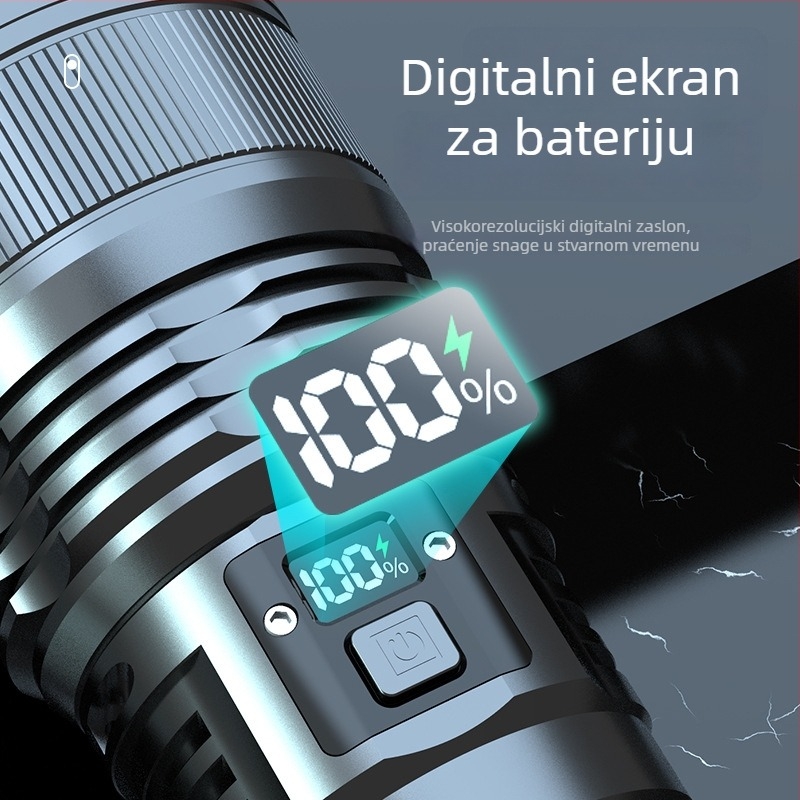 SX53 ručna baterijska svjetiljka: 50W, 3000 lm, domet 300 m, 120° snop, 18650 baterija