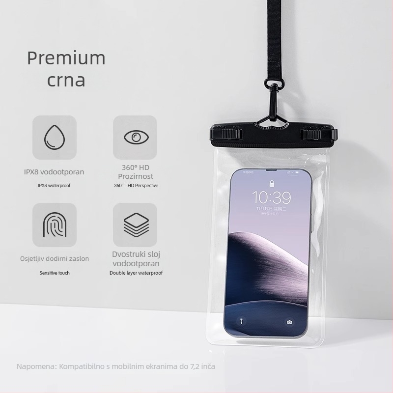 Vodootporna torbica za mobitel, TPU, minimalistički stil, Outdoor Water Bag, vodootporna tkanina, odrasli