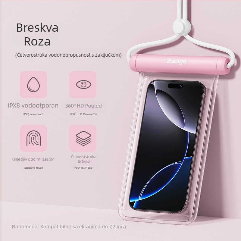 Vodootporna torbica za mobitel, TPU, minimalistički stil, Outdoor Water Bag, vodootporna tkanina, odrasli