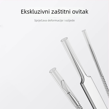 Set od 4 igle za akne od nehrđajućeg čelika za uklanjanje crnih mrlja