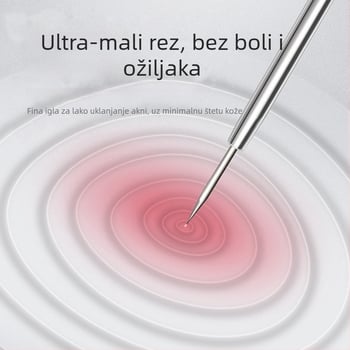 Igla za akne – Etif; nehrđajući čelik; 2-dijelna set; alat za čišćenje lica; za uobičajene korisnike.