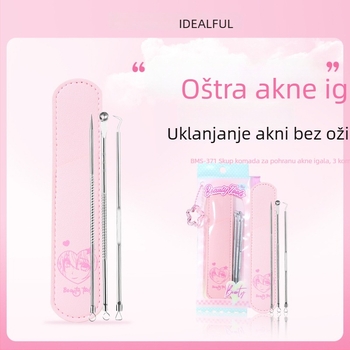 Idealful Igla za prištiće – kozmetički alat za lice od nehrđajućeg čelika, pakiranje 144, za opću uporabu