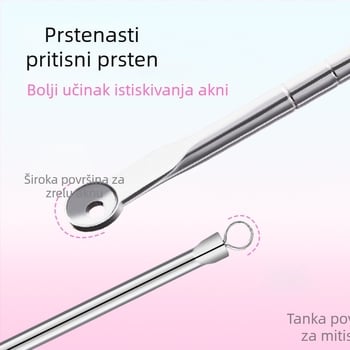 Idealful Igla za prištiće – kozmetički alat za lice od nehrđajućeg čelika, pakiranje 144, za opću uporabu