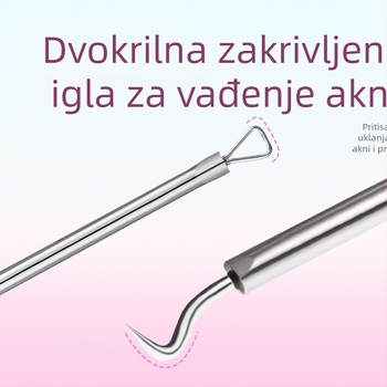 Idealful Igla za prištiće – kozmetički alat za lice od nehrđajućeg čelika, pakiranje 144, za opću uporabu