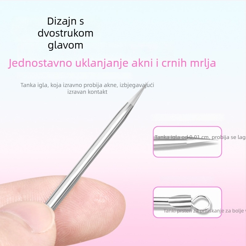 Idealful Igla za prištiće – kozmetički alat za lice od nehrđajućeg čelika, pakiranje 144, za opću uporabu