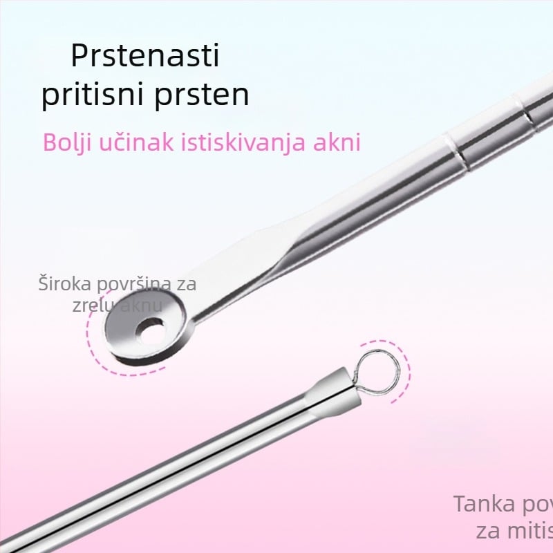 Idealful Igla za prištiće – kozmetički alat za lice od nehrđajućeg čelika, pakiranje 144, za opću uporabu