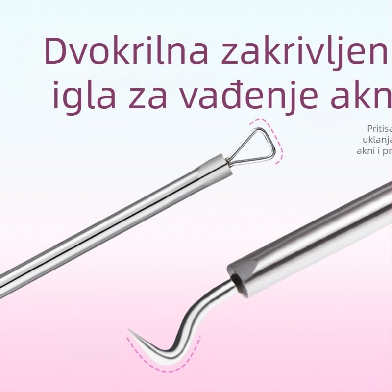 Idealful Igla za prištiće – kozmetički alat za lice od nehrđajućeg čelika, pakiranje 144, za opću uporabu
