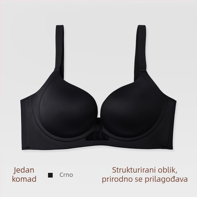 Nothing grudnjak za žene, 3/4 košarica, bez žice, push-up, bez šavova, stražnje zatvaranje s četiri reda kopči, najlon tkanina s podstavom 80–90%, fiksne dvostruke naramenice, proljeće 2025