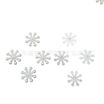 DIY dodaci od ABS plastike s perlno sjajnim završnim slojem, uzorak snježna pahulja, marka Donghong