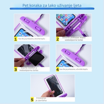 Hengyi vodootporna futrola za telefon – prozirna PVC futrola s dodirnim zaslonom za vanjsku upotrebu