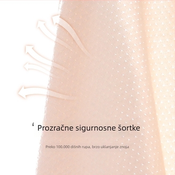 Trudničke sigurnosne hlače, bezšivne, ljetna Ice Silk tkanina, potpora trbuha, kratke hlače od viskoze