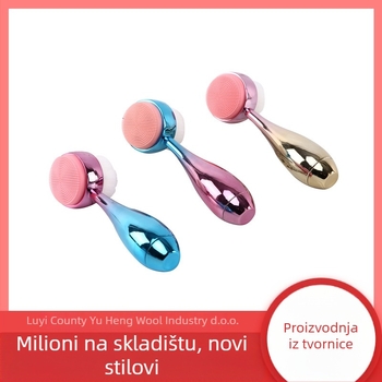 Ručna dvostruka silikonasta četkica za čišćenje lica - neelektrična, za opću upotrebu, podrijetlo Luyi, rok trajanja 3 godine